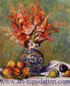 Flowers Fruit painting - Pierre Auguste Renoir Flowers Fruit art painting